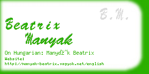 beatrix manyak business card